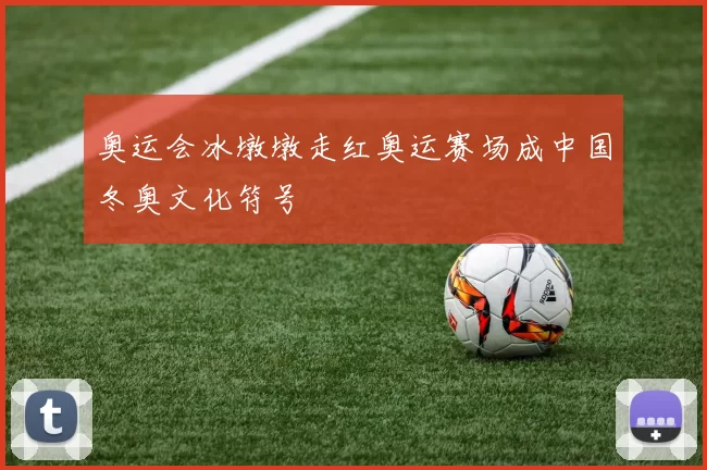 奥运会冰墩墩走红奥运赛场成中国冬奥文化符号
